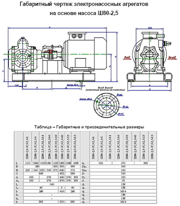 Насос Ш80-2,5-37,5/2,5, дизель, перекачка Насос Ш80-2,5-37,5/2,5, дизельный насос
